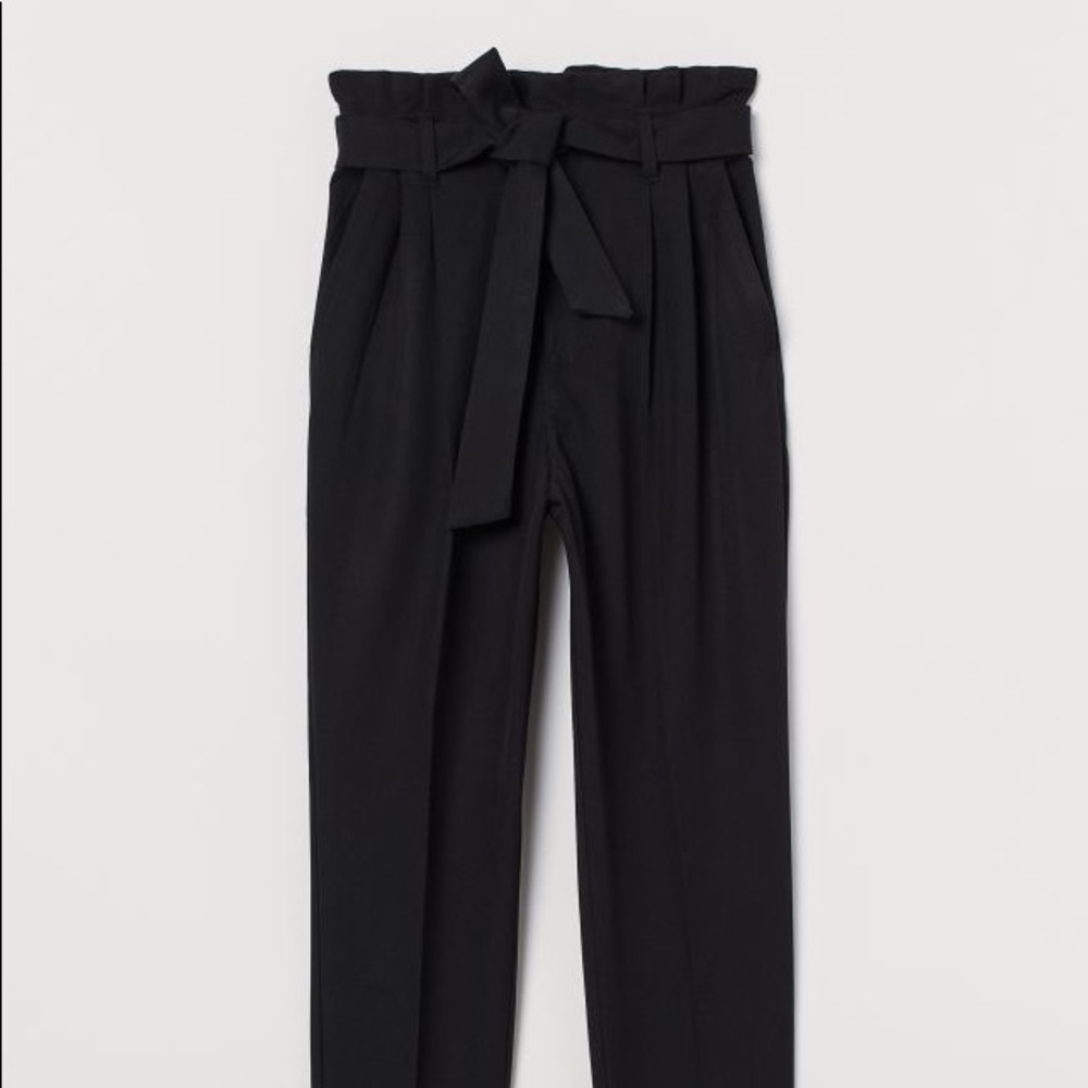 NWT H&M Black Paper-bag Pants, Size 2